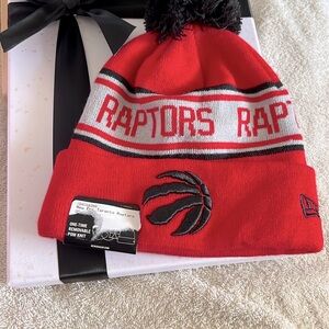 🔖 RAPTORS | Red Knit Beanie